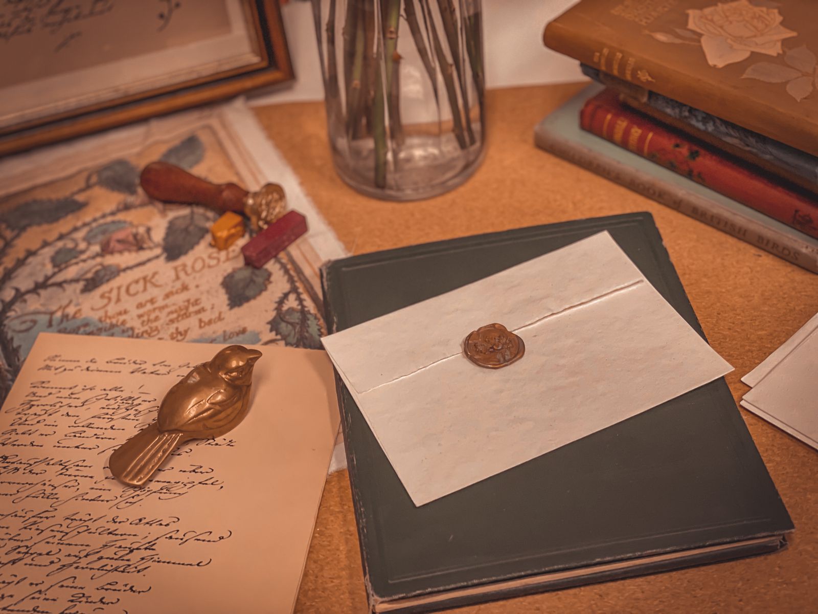 Lettre manuscrite et enveloppe cachetée